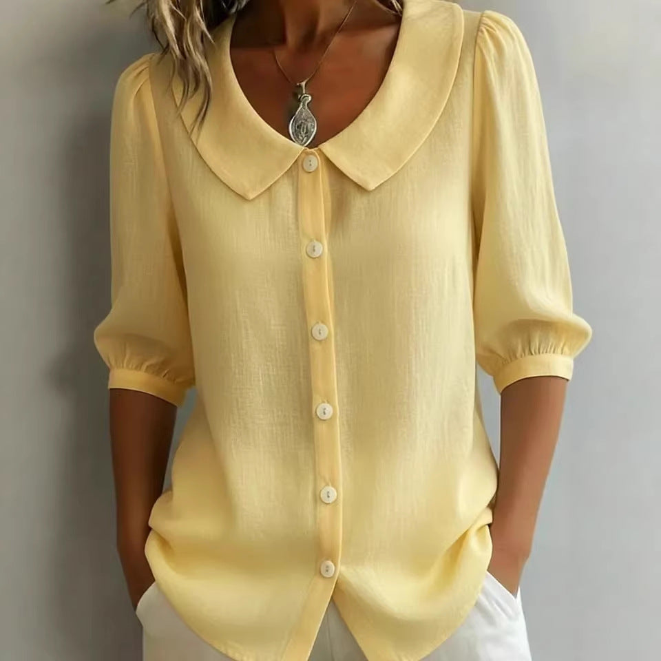 Talia - Casual Solid Colour Shirt