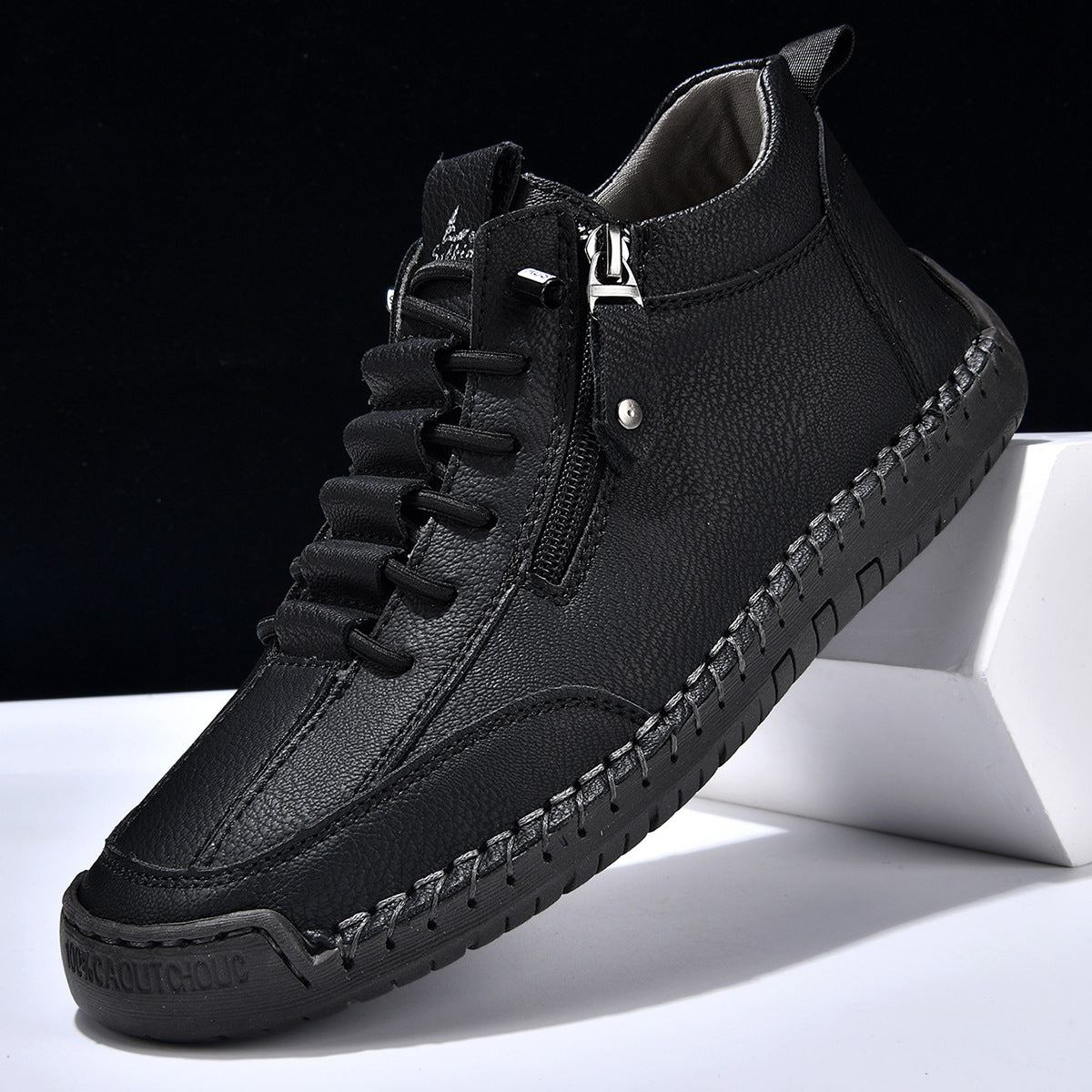 Christian | Men's Nubuck Zip-Up Shoes