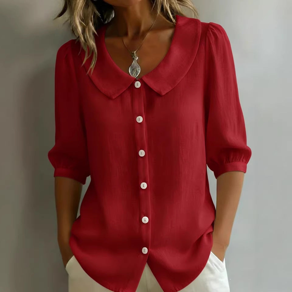 Talia - Casual Solid Colour Shirt