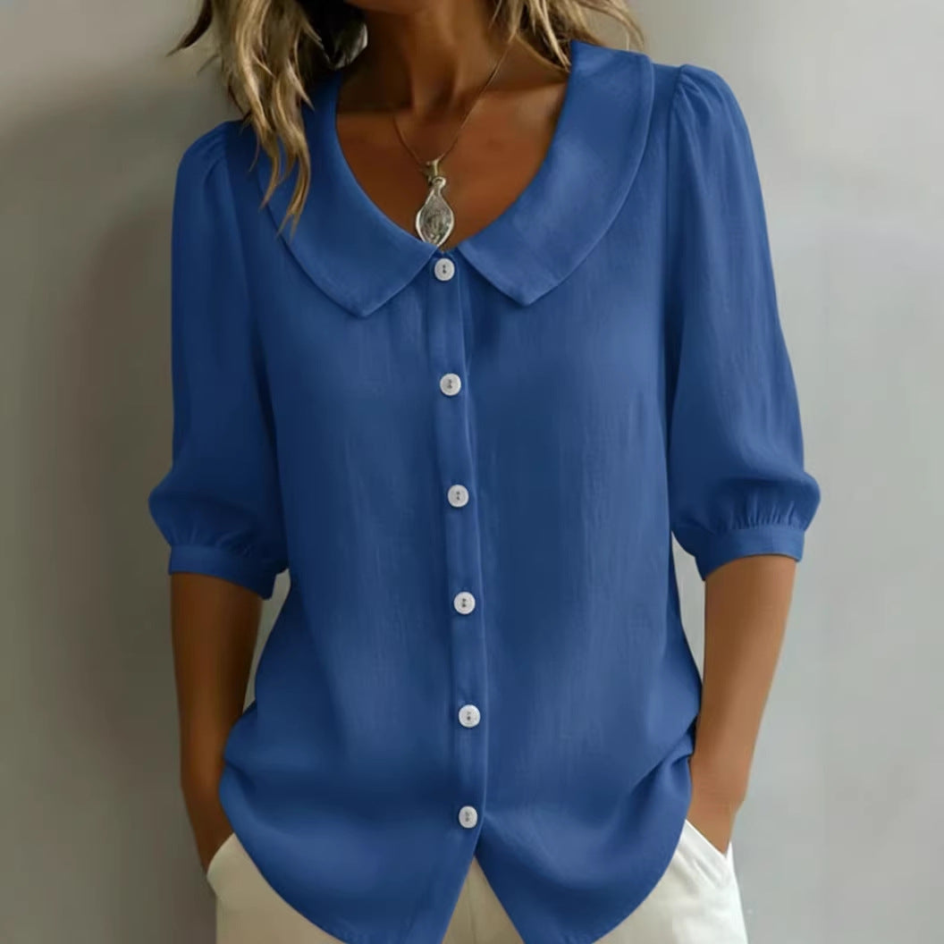 Talia - Casual Solid Colour Shirt