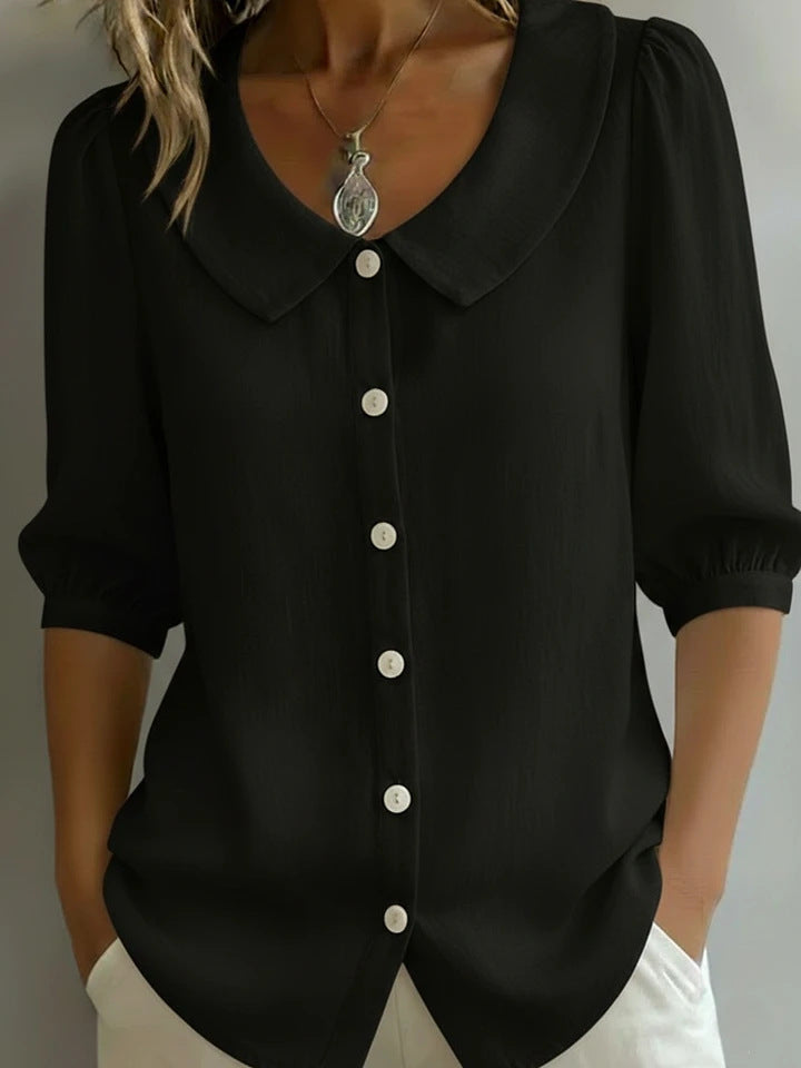 Talia - Casual Solid Colour Shirt