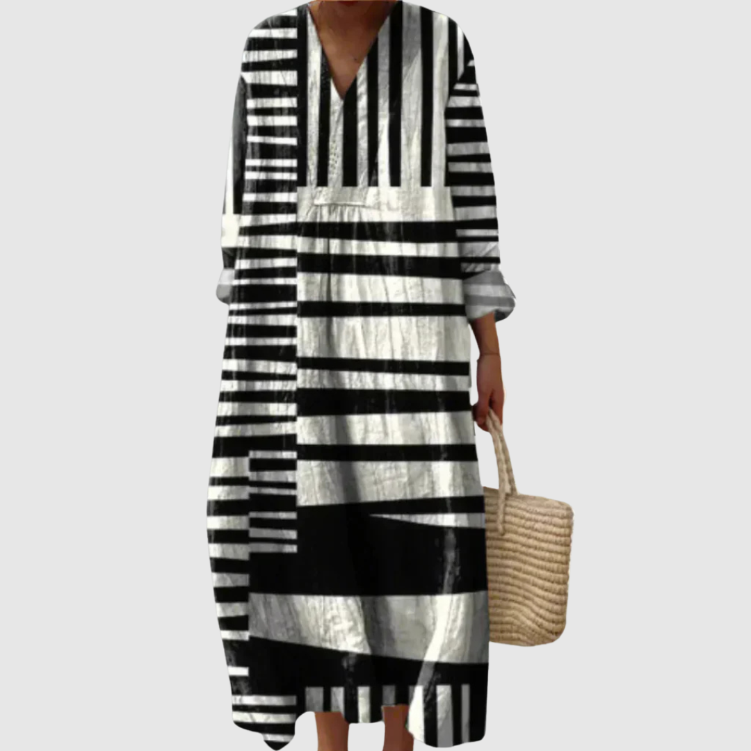 Leana | Elegant Line Art Dress