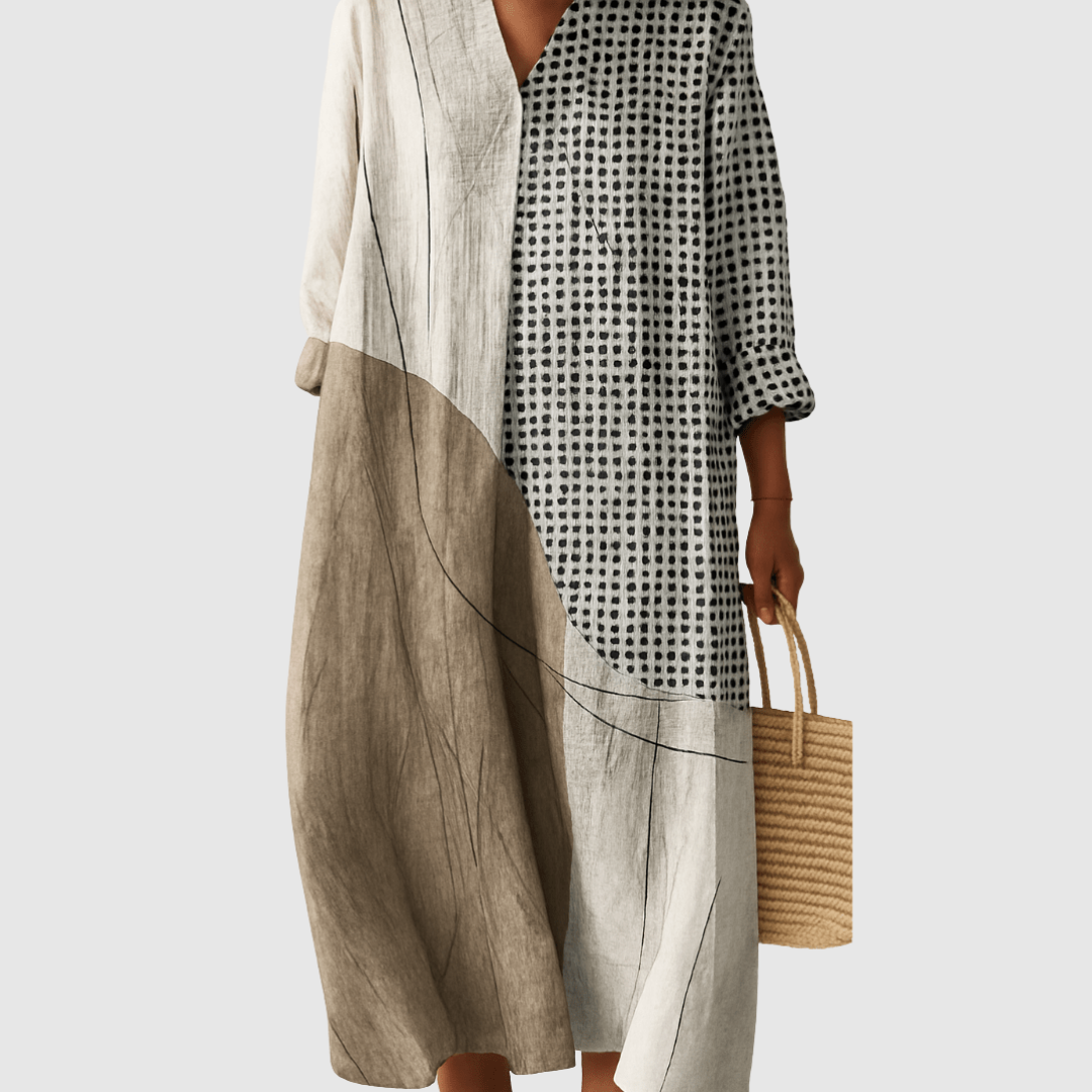 Romy | Striped Midi Dress