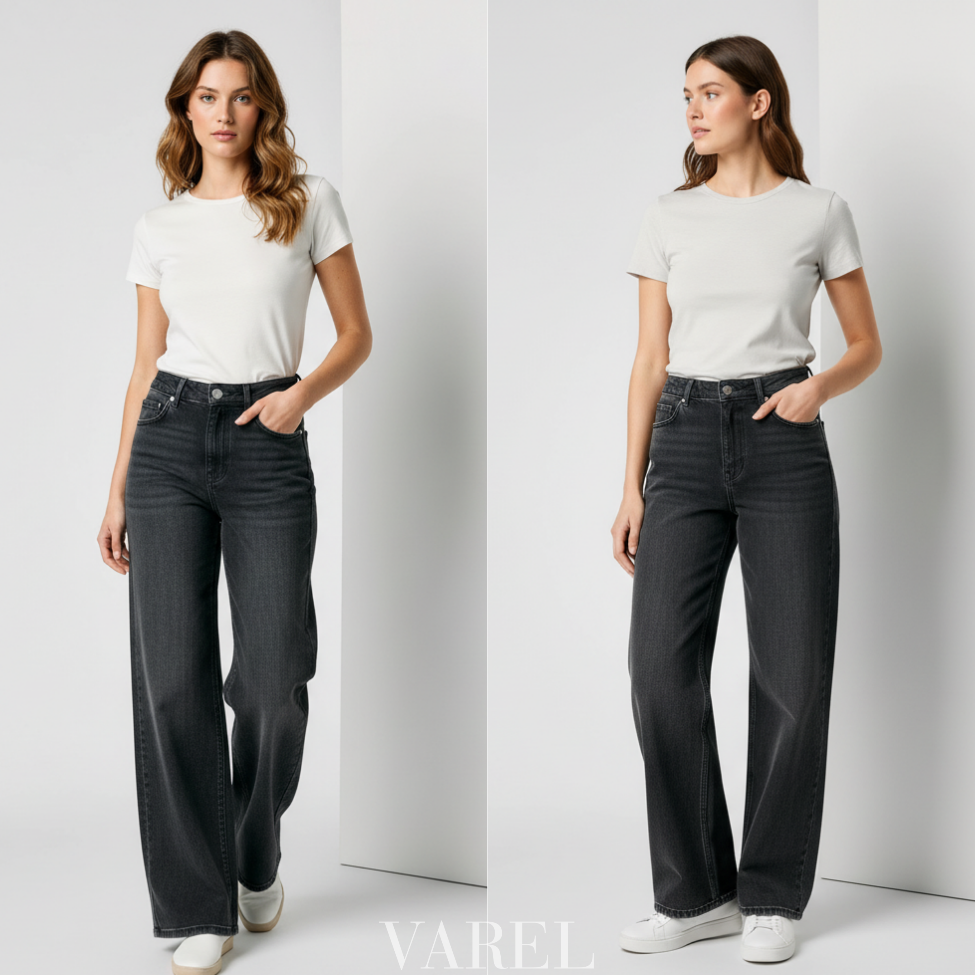 Pia - Fashionable Baggy Jeans