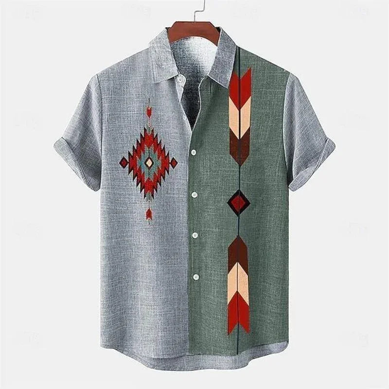 Tadhg - Artisan Panel Linen Shirt