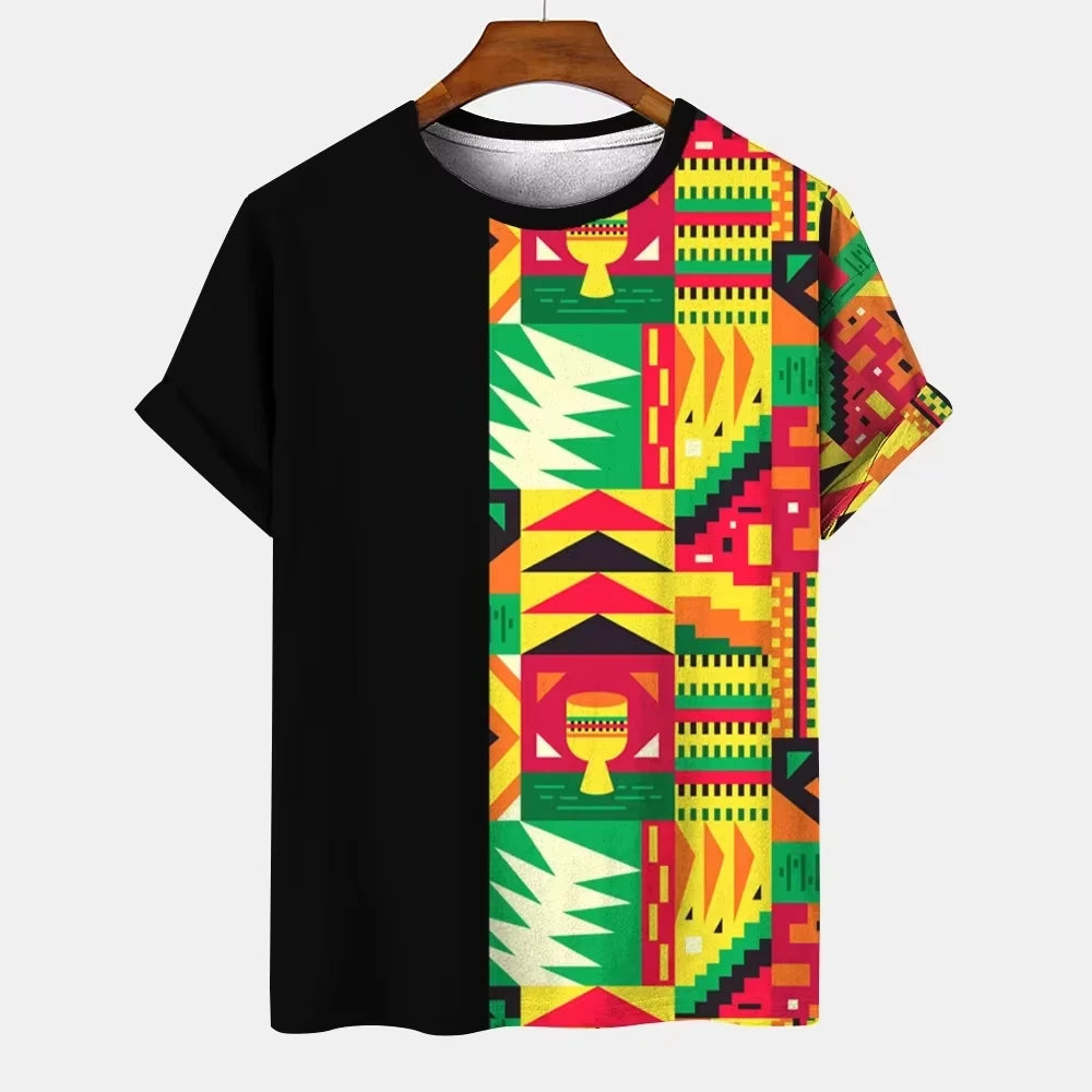 Donnacha - Retro Pattern T-Shirt