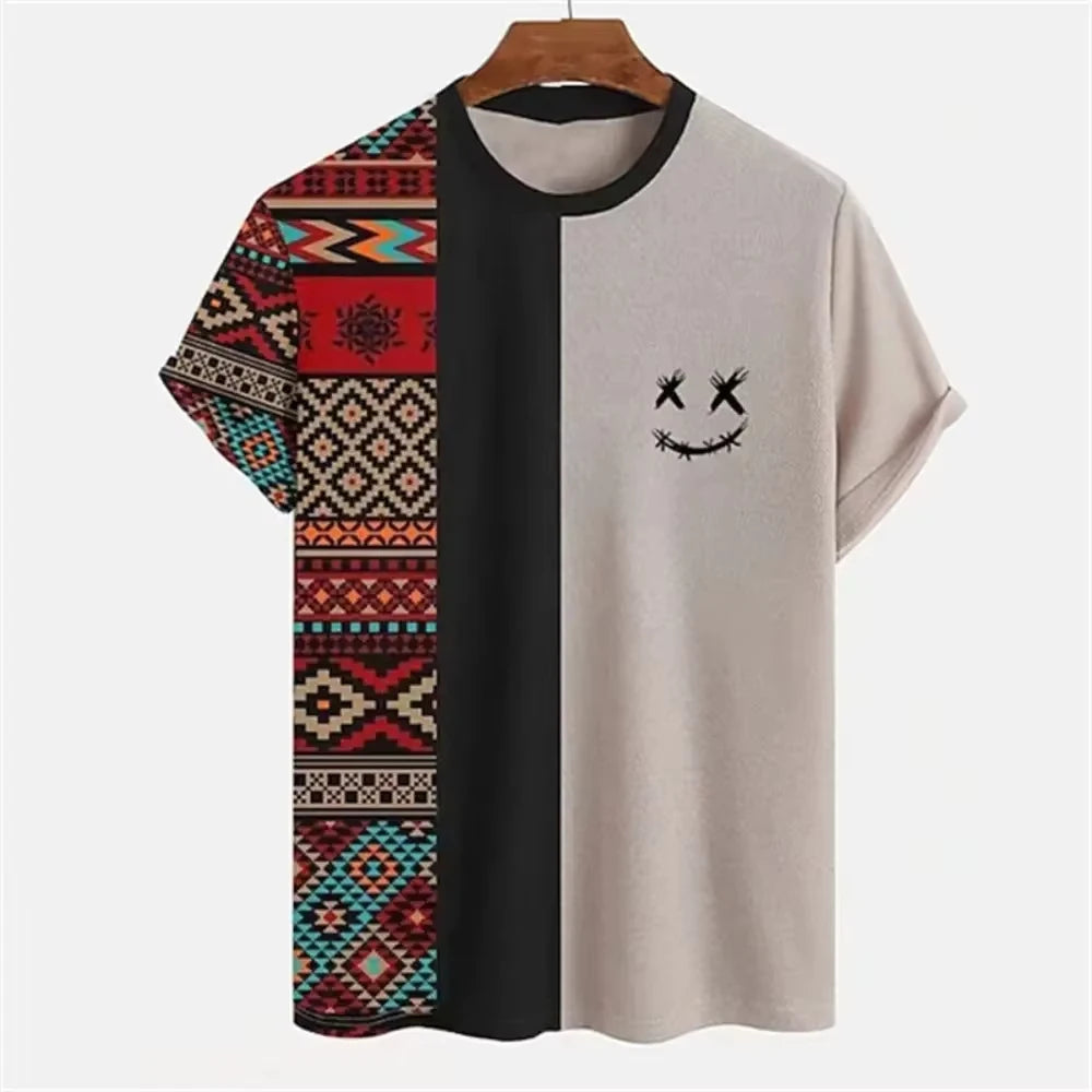 Dara - Split Pattern T-Shirt