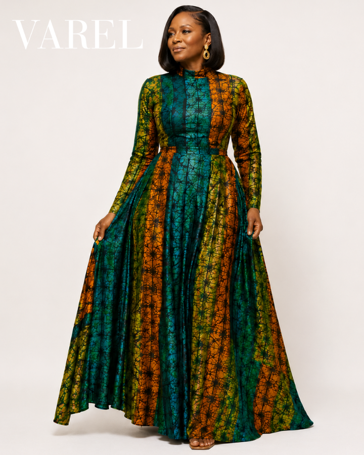 Royal Emerald Kente Skirt Set