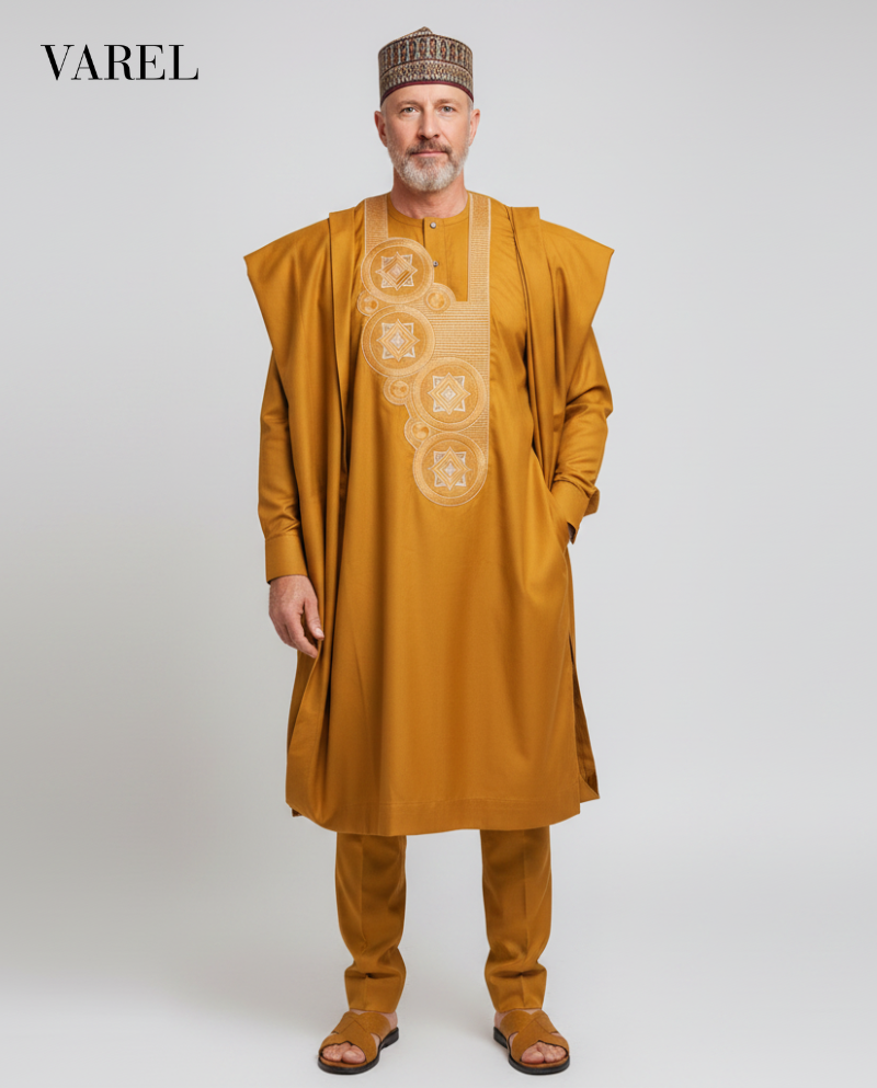 Diarmaid - Bazin Riche Embroidered Set