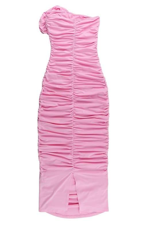 Tina Floral Strapless Midi Dress